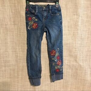 Bongo Adj Waist Capris Flowers Sequins Sm Girls 5